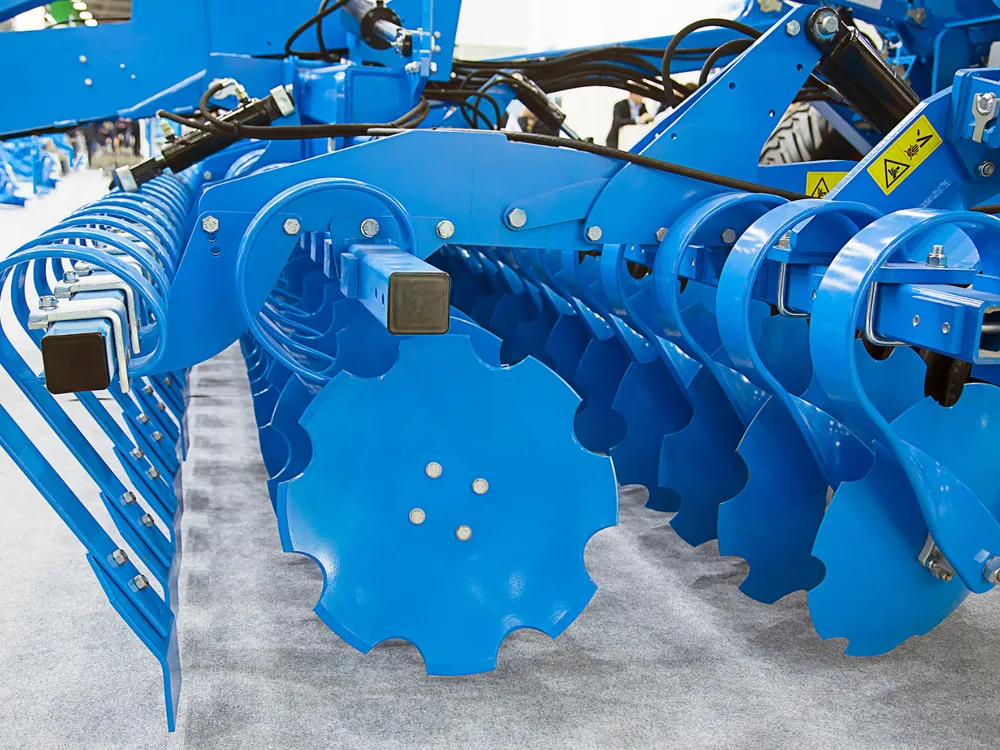 Farm machinery in the field